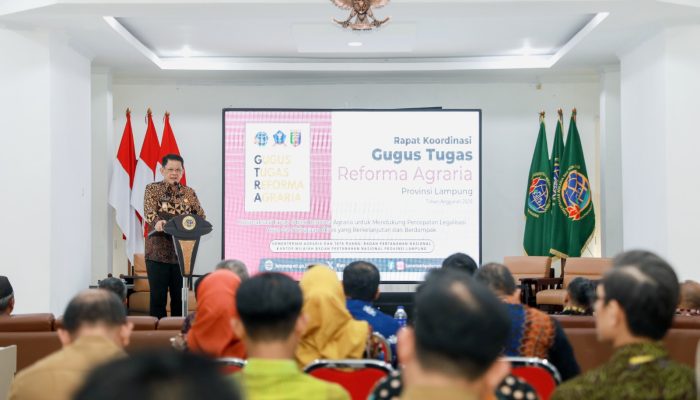 Rakor Reforma Agraria 2025, Tegaskan Komitmen Lampung Wujudkan Keadilan Agraria