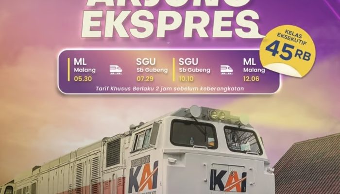 KAI Daop 8 Surabaya Hadirkan Tarif Khusus KA Arjuno Ekspres Eksekutif Hanya Rp45 Ribu