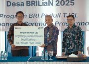 BRI Kantor Cabang Teluk Betung Serahkan Apresiasi Desa BRILiaN kepada Desa Hanura