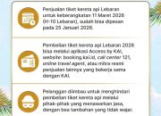 Kabar Gembira Bagi Masyarakat, KAI Akan Buka Pemesanan Tiket Lebaran, Catat Jadwalnya Agar Tidak Kehabisan