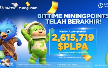 Bittime Mining Points Resmi Berakhir, Volume Perdagangan Naik Lebih dari 50%