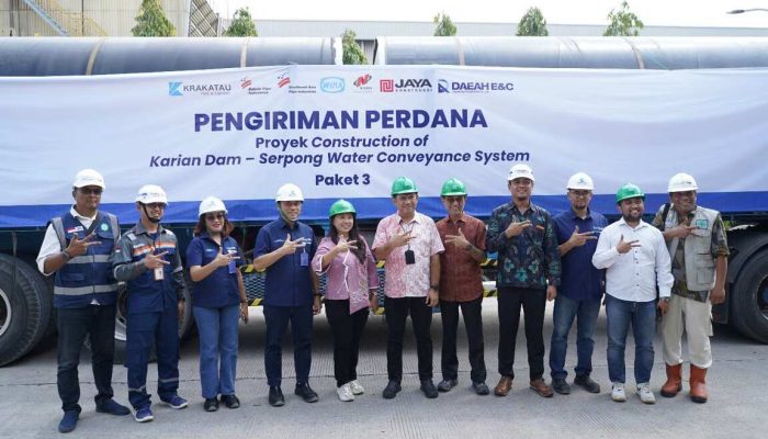 Perkuat Dukungan Infrastruktur Air Krakatau Pipe Resmi Memulai Pengiriman Perdana Proyek Karian