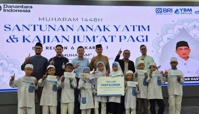BRI Region 6 dan YBM BRI Jakarta Berbagi Santunan Anak Yatim Muharam
