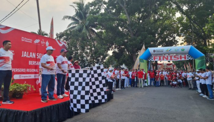 “One PTP One Culture”, Ratusan Karyawan PTPN I dan IV Regional 7 Jalan Sehat Sambut HUT ke-81 RI