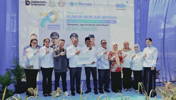 Sambut HUT ke-70, SUCOFINDO dan ABPEDNAS Resmikan Sumur Air Bersih di Kepulauan Riau