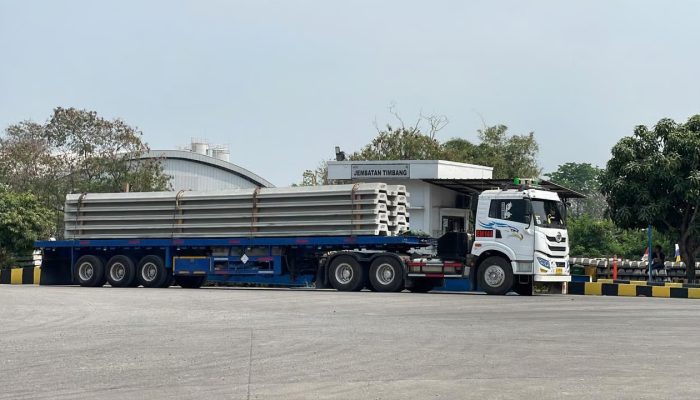 Proyek Siring Pengaman Sungai di Kalimantan Selatan Gunakan CCSP Waskita Beton Precast